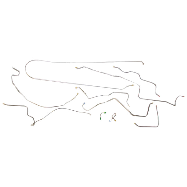 1972 Chevrolet GMC Truck 2wd Complete Manual Disc Bake Line Kit 11pc, 3/4 ton, Coil Rear, Longbed, OE Steel