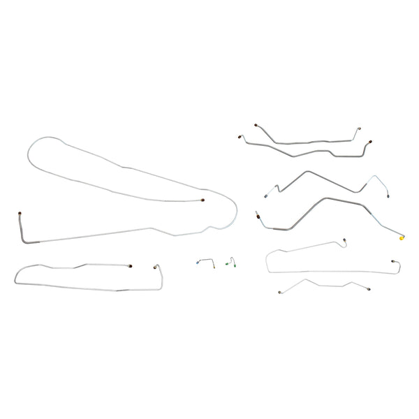 1972 Chevrolet GMC Truck 4WD 3/4-Ton Std. Cab Longbed Power Disc Complete Brake Line Kit 10pc, OE Steel