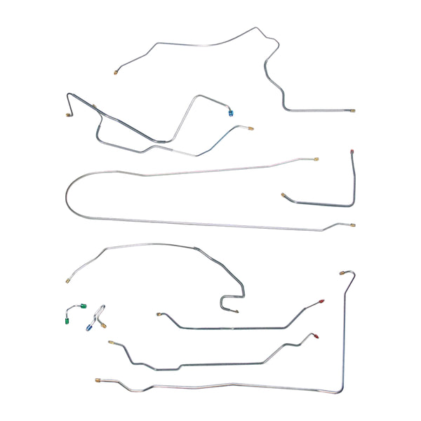 1972 Chevrolet GMC Suburban 3/4 Ton 4wd Power Disc Brake Line Kit 10pc, OE Steel