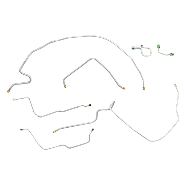 1972 Chevrolet GMC Truck 2WD 1/2-Ton Power Disc Front Brake Line Kit 7pc, OE Steel