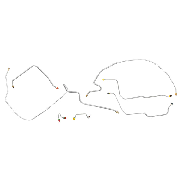 1972 Chevrolet GMC Truck 2WD 3/4-Ton Power Disc Front Brake Line Kit 7pc, OE Steel