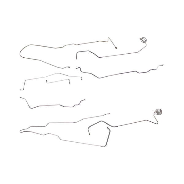 1973-80 Chevrolet GMC Truck 2WD 1/2-Ton Shortbed Power Disc Brake Line Kit 8pc, OE Steel