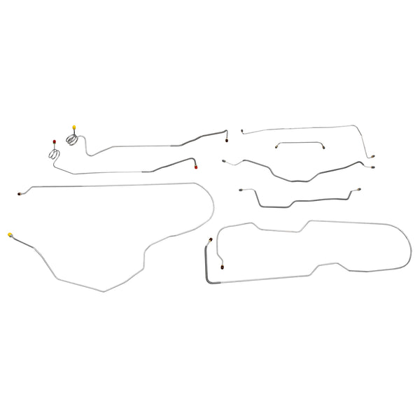1973-80 Chevrolet GMC Truck 2WD 3/4-Ton Std. Cab Longbed Power Disc Brake Line Kit 8pc, OE Steel