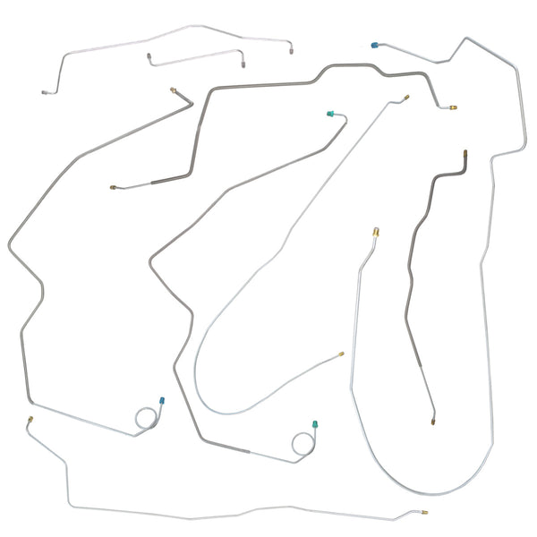 1973-80 Chevrolet/GMC Truck 2WD 1-Ton Dually Crew Cab Longbed Power Disc w/Hydro-Boost Brake Line Kit, OE Steel