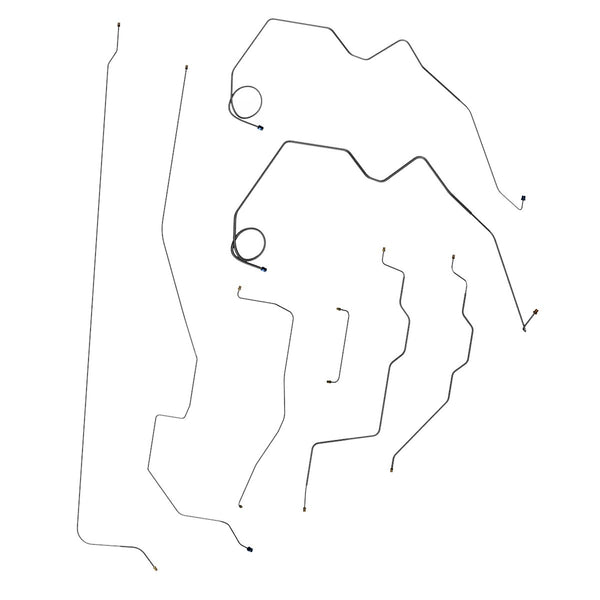 1973-80 Chevrolet/GMC Truck 2WD 1-Ton Dually Std. Cab Longbed Power Disc w/Hydro-Boost Brake Line Kit, OE Steel