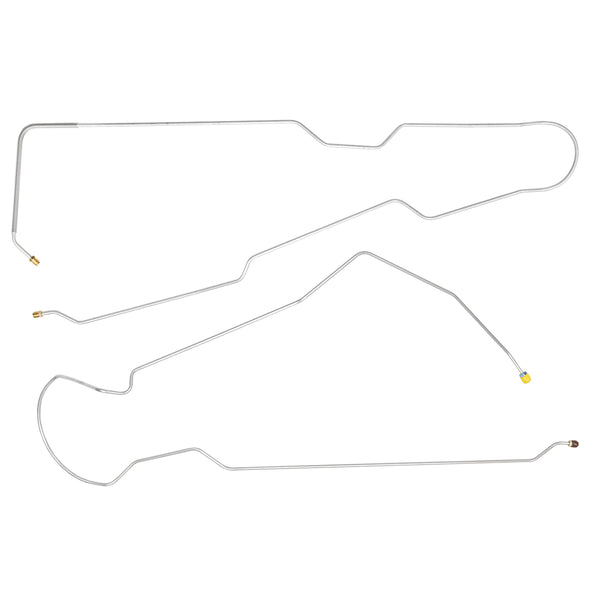 1973-80 Chevrolet GMC Truck 2WD 1/2-3/4-Ton Short Bed Front to Rear Brake Lines 2pc, OE Steel
