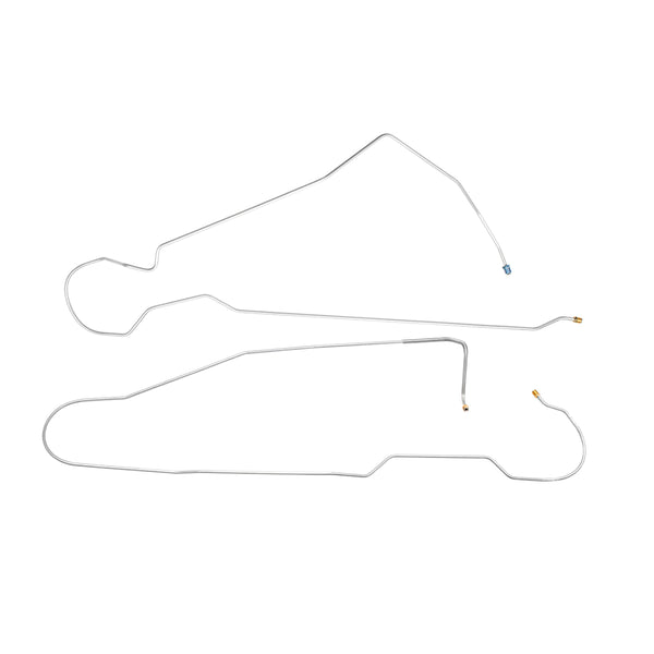 1973-1980 Chevrolet/GMC Truck 4wd 1/2-3/4 Ton Longbed Front to Rear Brake Line 2pc, OE Steel