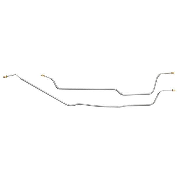 1973-80 Chevrolet GMC Truck 4WD 3/4, 1-Ton w/Corporate Rear 14-Bolt Cover Rear Axle Brake Lines 2pc, OE Steel