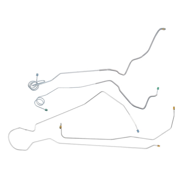 1973-80 Chevrolet Suburban 4wd Complete Manual Disc Brake Line Kit 8pc, 1/2 ton, OE Steel
