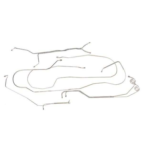 1981-87 Chevrolet GMC Truck 2WD 1/2-Ton Shortbed Power Disc Complete Brake Line Kit 8pc, OE Steel