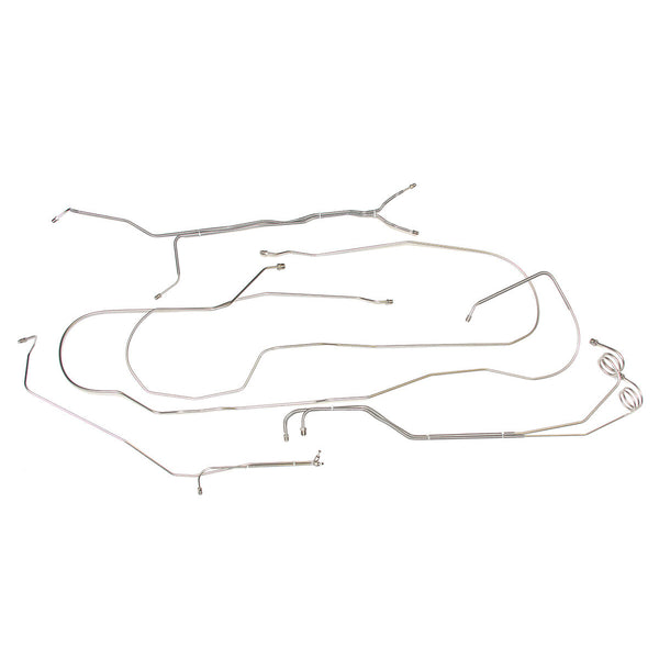 1981-87 Chevrolet/GMC Truck 2wd Manual Disc Full Brake Line Kit 8pc, 3/4 ton, Shortbed, w/Load Valve, OE Steel