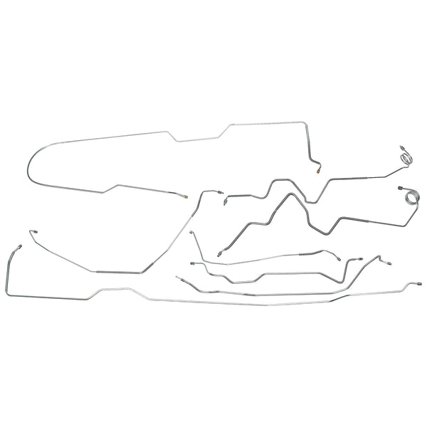 1981-89 Chevrolet GMC Blazer Jimmy 4WD Power Disc Brake Line Kit 8pc, OE Steel