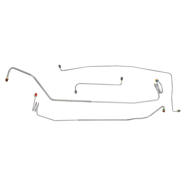 1981-87 Chevrolet GMC Truck 2WD 3/4-Ton Power Disc Front Brake Line Kit 4pc, OE Steel