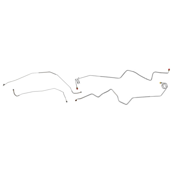 1981-87 Chevrolet GMC Truck 4WD 1/2-Ton Power Disc Front Brake Line Kit 4pc, OE Steel