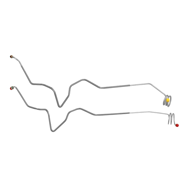 1981-87 Chevrolet GMC Truck 4WD 3/4-Ton Power Disc Front Brake Line Kit 4pc, OE Steel