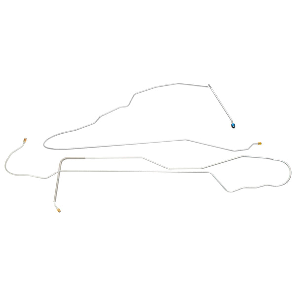 1981-87 Chevrolet GMC Truck 2WD 1/2-Ton Std. Cab Longbed Front to Rear Brake Lines 2pc, OE Steel
