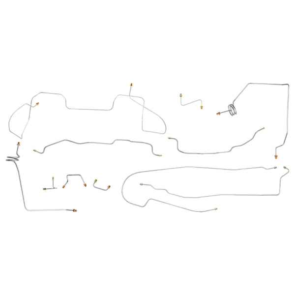 1989 Chevrolet GMC Truck 4wd 1/2-Ton Short Bed Power Disc Brake Line Kit 11pc, OE Steel
