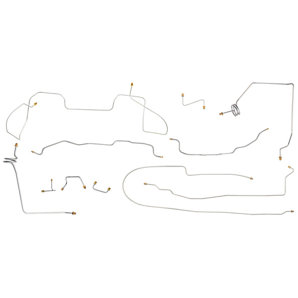 1989 Chevrolet/GMC Truck 4wd 1/2 Ton Extended Cab Shortbed Power Disc Brake Line Kit 11pc, OE Steel