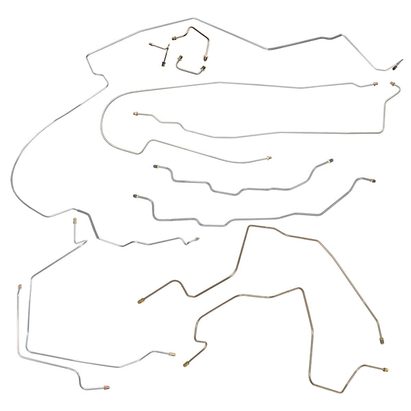 1989 Chevrolet/GMC Truck 4wd 3/4 Ton Shortbed Power Disc Brake Line Kit 11pc, OE Steel