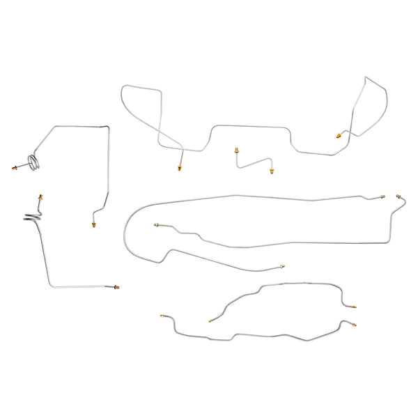 1988 Chevrolet GMC Truck 4WD 1/2-Ton Std. Cab Short Bed Power Disc Complete Brake Line Kit 11pc, OE Steel