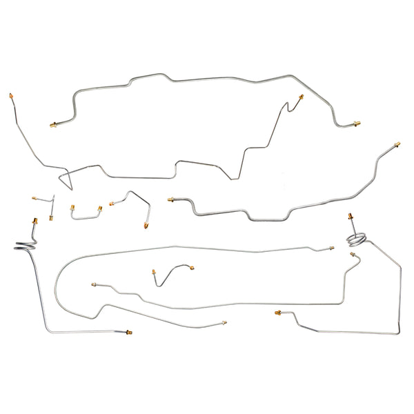 1988 Chevrolet GMC Truck 4wd Complete Power Disc Brake Line Kit 11pc, 3/4 ton, Short Bed, OE Steel