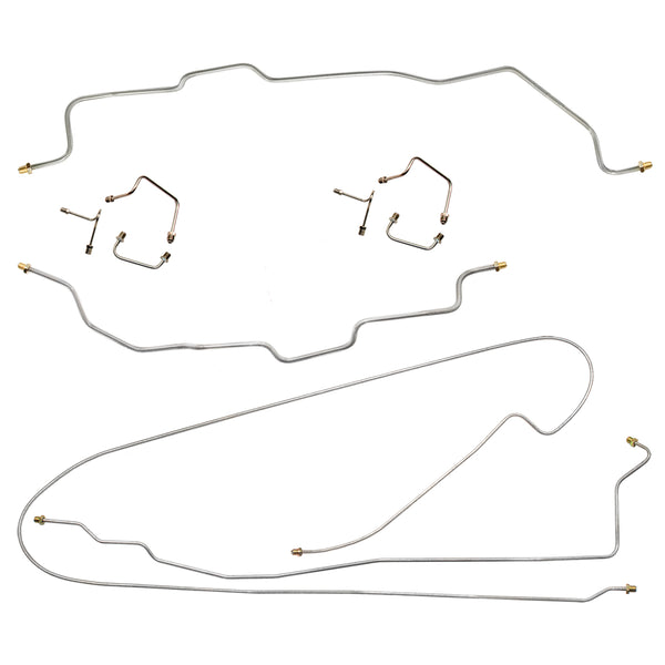 1988 Chevrolet GMC Truck 4wd Complete Power Disc Brake Line Kit 11pc, 3/4 ton, Ext Cab Long Bed, OE Steel