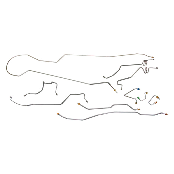1989-93 Chevrolet GMC S-10 Truck 2wd Power Disc Brake Line Kit 10pc, Standard Cab Shortbed, OE Steel
