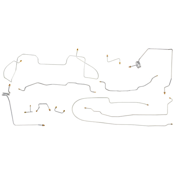 1989 Chevrolet GMC Truck 4wd 1/2 Ton Std Cab Longbed Power Disc Brake Line Kit 11pc, OE Steel