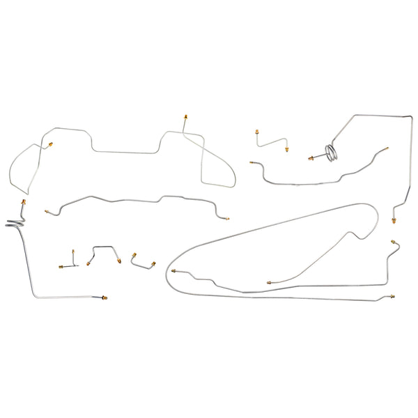 1989 Chevy/GMC Truck 4wd 1/2 Ton Power Disc Brake Line Kit, Ext Cab, Longbed, 11pc, OEM