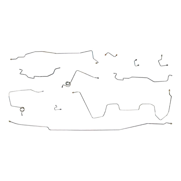 1990-94 Chevrolet/GMC Truck 2wd Power Disc Brake Line Kit 3/4 ton, Ext Cab, Shortbed 11pc, OE Steel