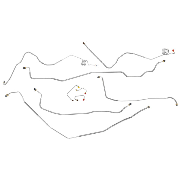 1990-1991 Chevrolet GMC Blazer Jimmy 4wd Power Disc Brake Line Kit, 11pc OE Steel