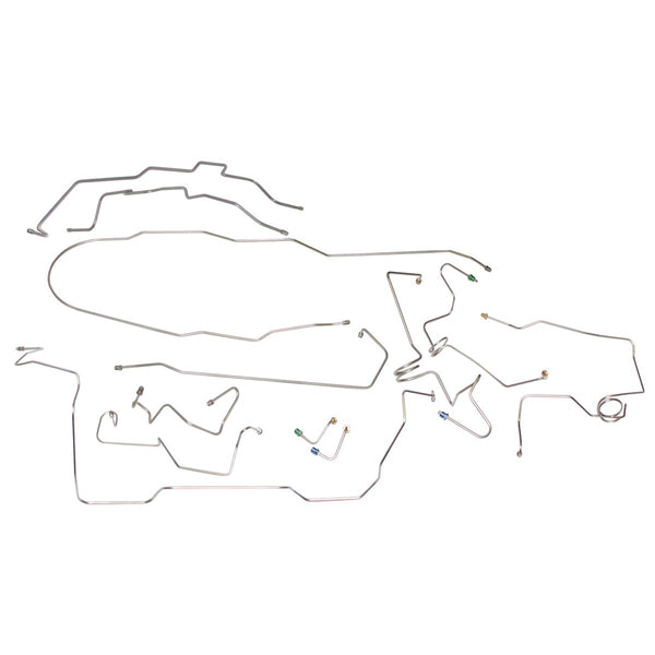 1992-94 Chevrolet GMC Blazer Tahoe Yukon 4WD Power Disc Brake Line Kit 10pc, OE Steel