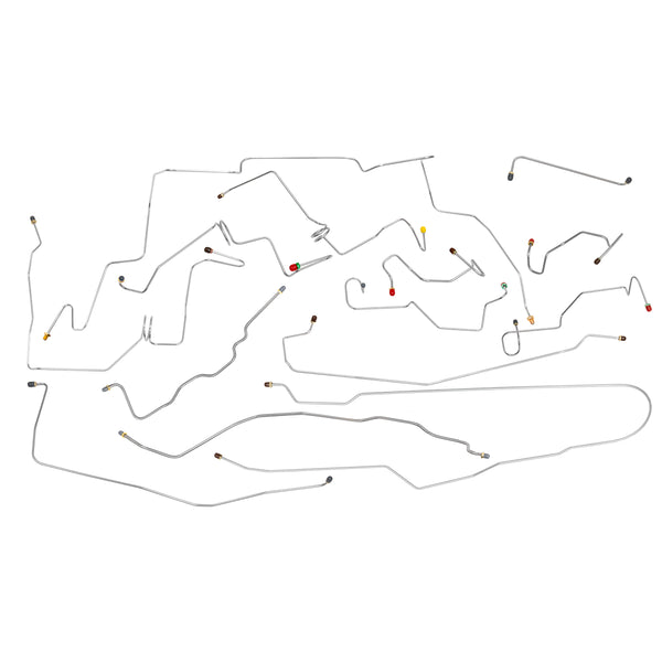 1992-94 Chevrolet Suburban 4wd 3/4 Ton Power Disc Brake Line Kit 12pc OE Steel