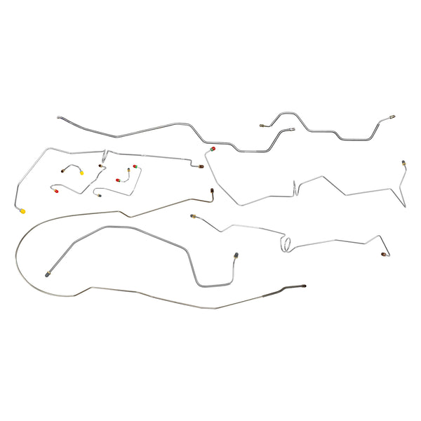 1994-Early 1996 Chevrolet/GMC S-10/Sonoma 2WD Std. Cab Shortbed (Top of ABS) Power Disc Brake Line Kit 11pc, OE Steel