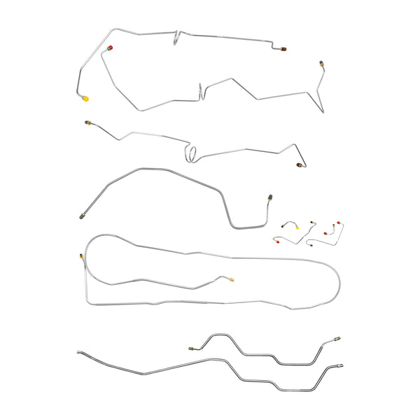 1994-Early 1996 Chevrolet/GMC S-10 Blazer/Jimmy 2WD (Top of ABS) Power Disc Brake Line 11pc, OE Steel