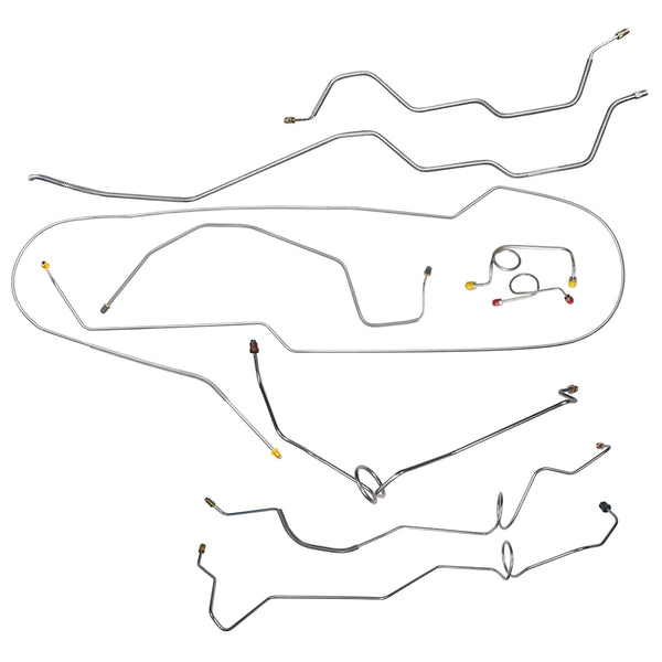 Late 1996-97 Chevrolet/GMC S10/Sonoma 2WD Ext. Cab Shortbed (Side of ABS) Power Disc Brake Line Kit 9pc, OE Steel