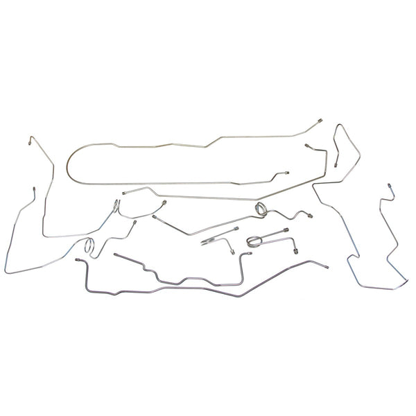 1995-99 Chevrolet GMC Suburban 4WD 3/4-Ton Power Disc Brake Line Kit 10pc, OE Steel