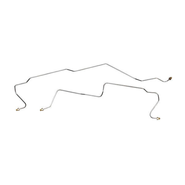 2005-07 Chevrolet/GMC 1500 Non-HD 2/4WD 8.6" 10 Bolt Rear Drum w/Tee on Differential 3/16" Rear Axle Brake Lines 2pc, OE Steel