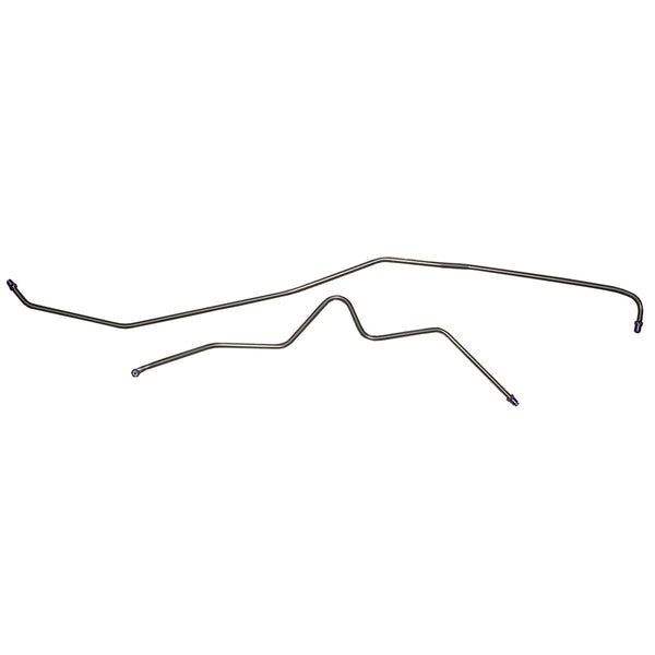 2000-07 Chevrolet/GMC 2500HD/3500HD 2/4WD 10.5/11" 14 Bolt Rear Disc w/Tee on Differential 3/16" Rear Axle Brake Lines 2pc, OE Steel