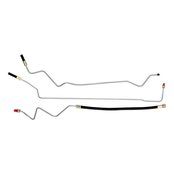 1981-87 Chevrolet GMC Truck 4WD Standard Cab FI w/Rubber Hose Dual-Tank 5/16" Fuel Return Lines 3pc, OE Steel