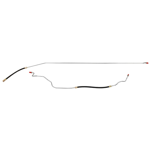 1990-94 Chevrolet GMC Truck C1500 C2500 Small Block V8 FI (w/Rubber Hose) Ext. Cab Shortbed 5/16" Fuel Return Lines 2pc, OE Steel