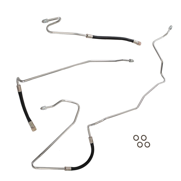 1989-93 Chevrolet/GMC S10/S15 2WD 4.3L V6 FI Std. Cab Shortbed 3/8" Main Fuel Lines 3pc, OE Steel