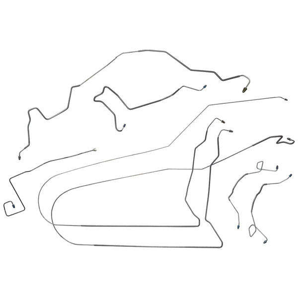 1992-94 Chevrolet Pontiac Cavalier Sunbird Complete Brake Line Kit 7pc, OE Steel
