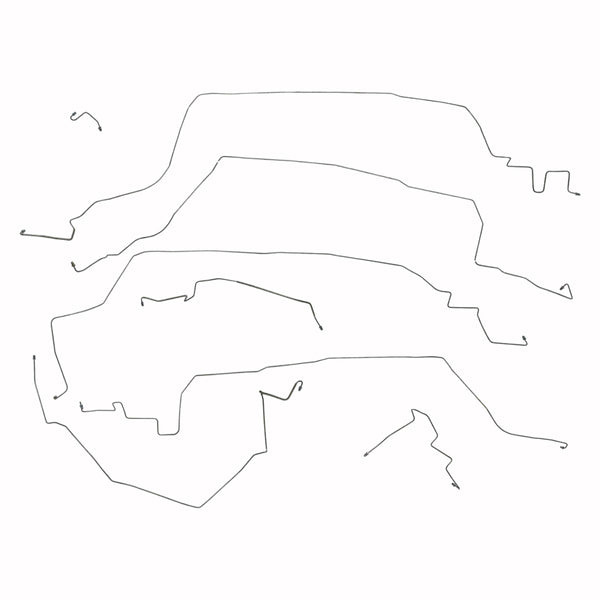 1986 Chevrolet Corvette Power Disc Brake Line Kit, OE Steel