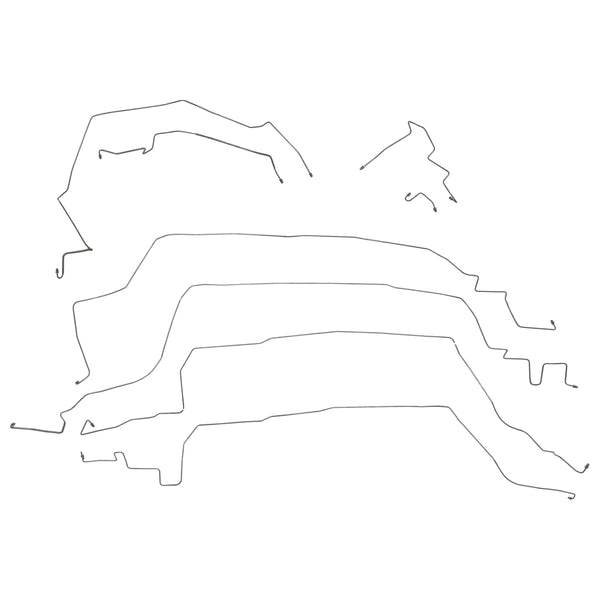 1987-90 Chevrolet Corvette (C4) Brake Line Kit 8pc, OE Steel