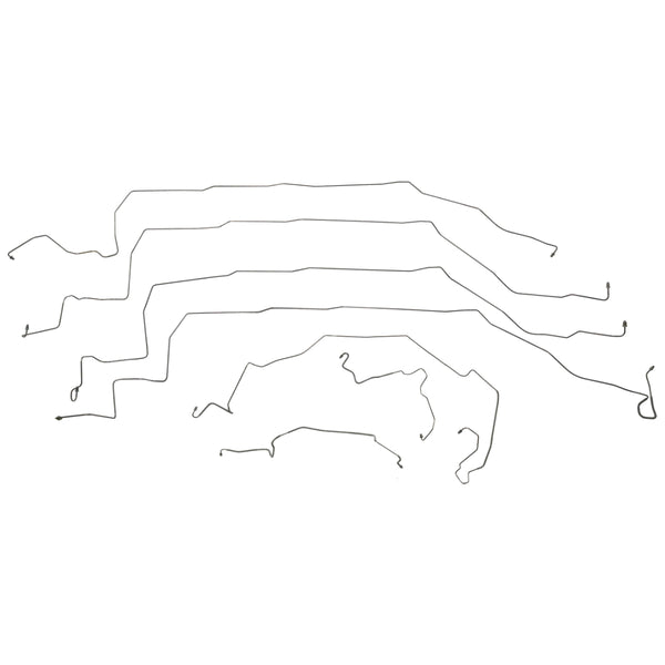 1992-96 Chevrolet Corvette Four-Wheel Power Disc Brake Line Kit 8pc, OE Steel