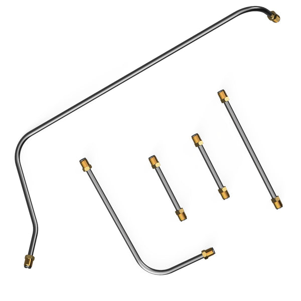 1954 Chevrolet Corvette I6, 235.5, 150/155 hp, Std Engine, Pump to Carb Lines, 5pc, OE Steel