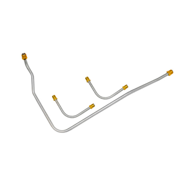 1966 Corvette 427CID-425HP (Optional Engine) 4bbl Holley Dual-Feed 3/8", 5/16" Pump to Carb Lines 3pc (Requires Y Block), OE Steel