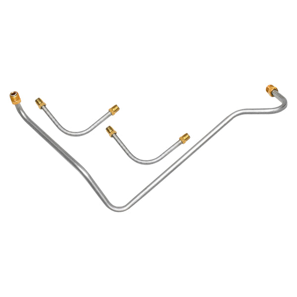 1970-72 Chevrolet Corvette 350CID (Optional Engine) 4bbl Holley Dual-Feed 3/8", 5/16" Pump to Carb Lines 3pc (Requires Y Block), OE Steel