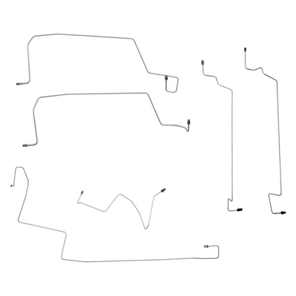 2011-14 Chrysler 200 4 Wheel Disc with ABS Front Brake Line Kit 6pc OE